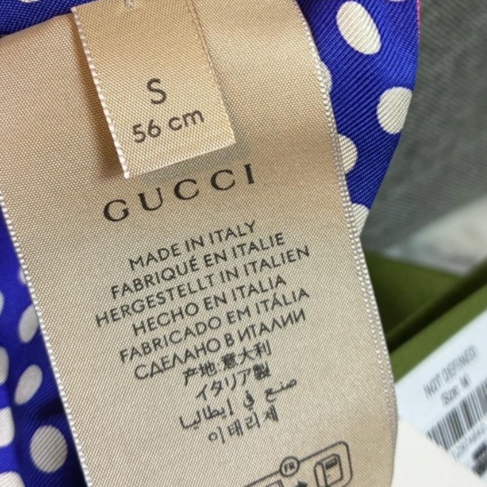 Gucci, silk, pink and purple polka Dot headband wrap NWT authentic - Picture 12 of 14